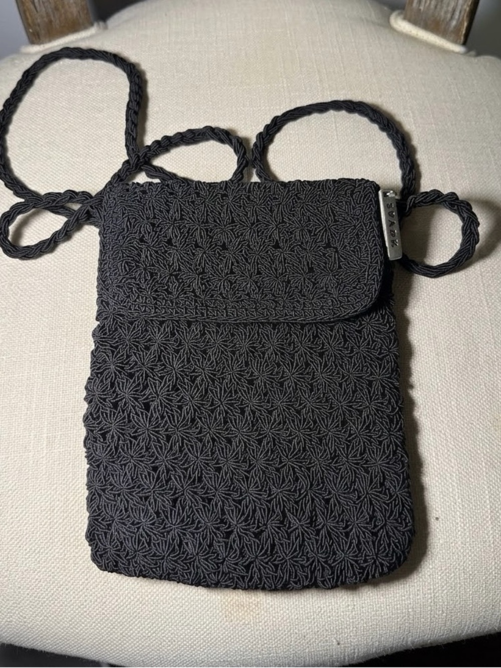 kate spade Black Braided Crossbody Phone Pouch